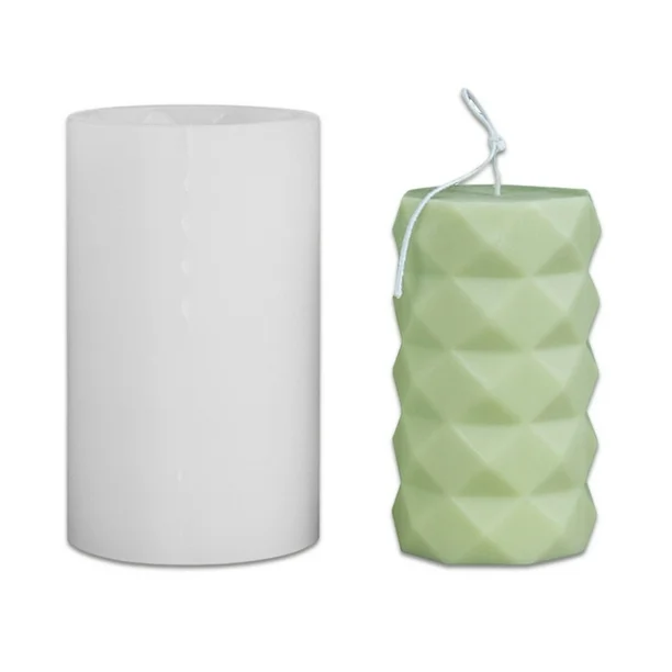 Molde para Velas Cilíndrico con Diamantes