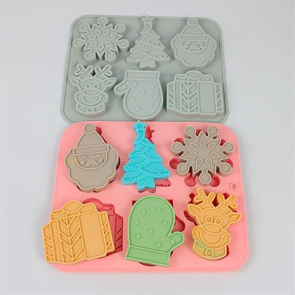 Molde 6 figuras Navidad GL-2330