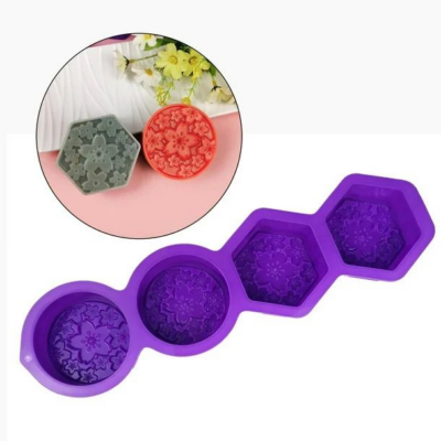 Molde 4 figuras 2 círculos 2 hexágonos