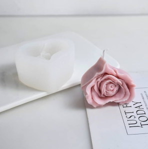 Molde para Velas Rosa Corazón