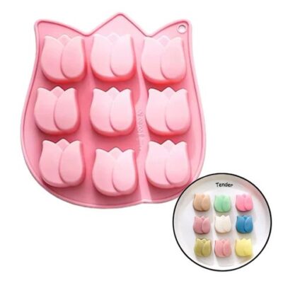Molde Silicon Tulipan 9 cav