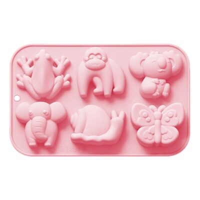 Molde Silicon 6 animales diferentes