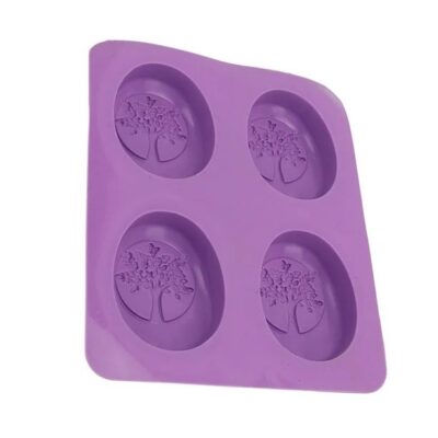 Molde Silicon One leaf circular 4cav
