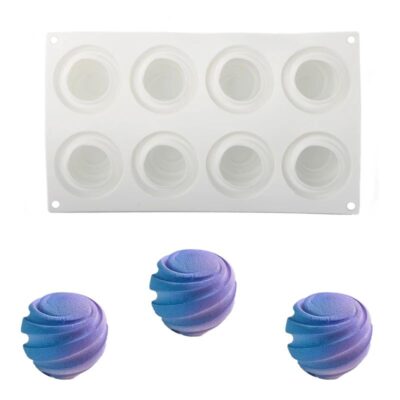 Molde Silicon Bola de Espiral 3D