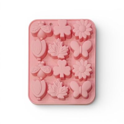 Molde Silicon Abejitas y hojas