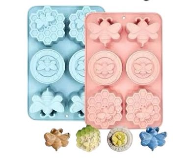Molde Silicon Abeja y Panal 6cav
