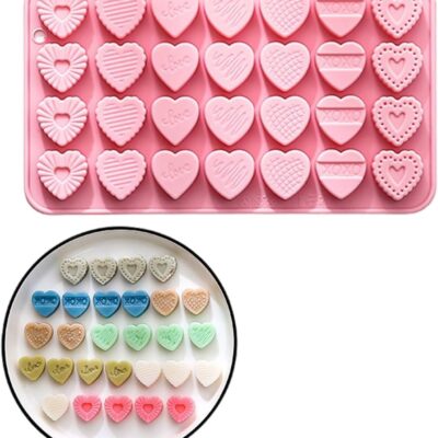 Molde Silicon Mini corazones Dos diseños