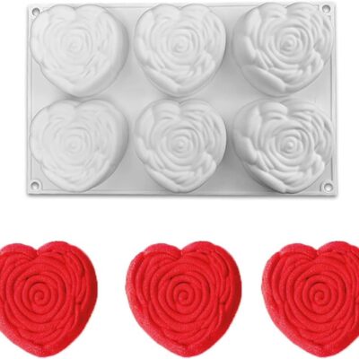 Molde Silicon Rosas Corazón