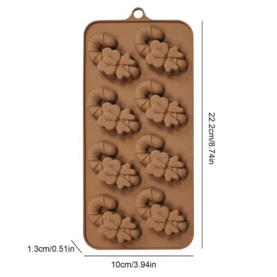 Molde Silicon 8 cav Bastones de Navidad
