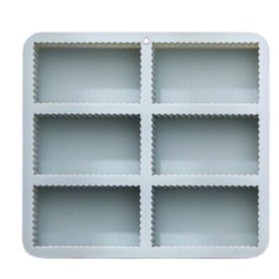 Molde Silicon Rectangular con borde ondas 6cav