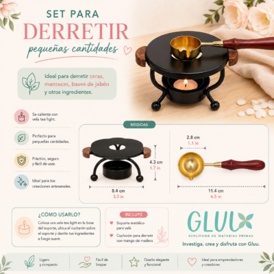 Set para derretir pequeñas cantidades